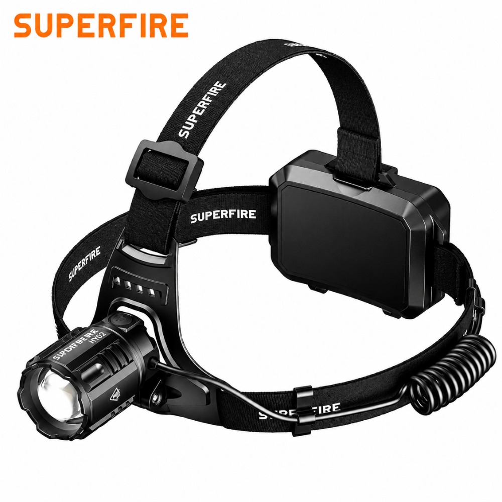 LINTERNA FRONTAL SUPERFIRE HY02 SENSOR DE MOVIMIENTO - 2