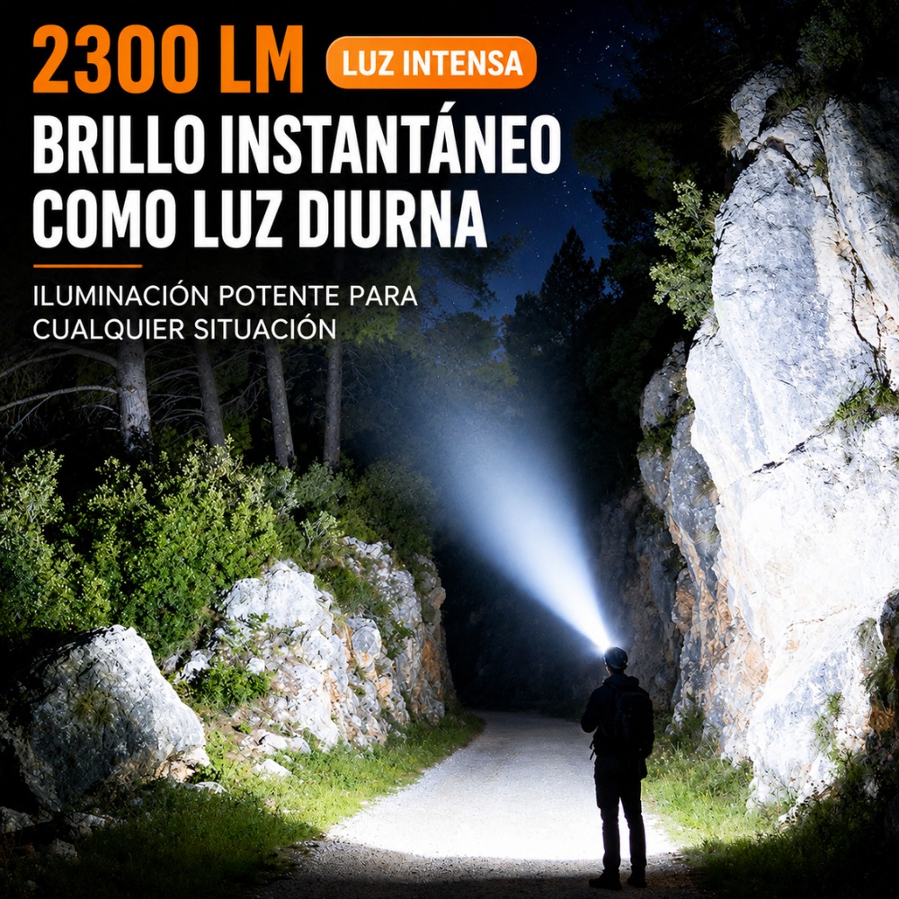 LINTERNA FRONTAL SUPERFIRE HY02 SENSOR DE MOVIMIENTO - 7