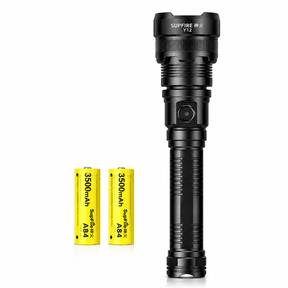 LINTERNA TÁCTICA SUPERFIRE Y12 P90 3000 LÚMENES 390M - 2