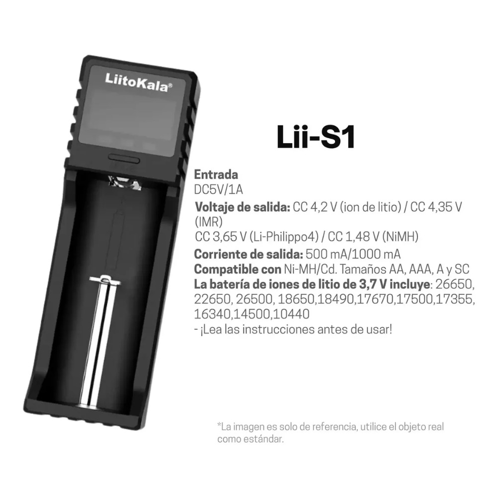 CARGADOR UNIVERSAL PARA BATERÍAS 18650 AA AAA LIITOKALA - 2