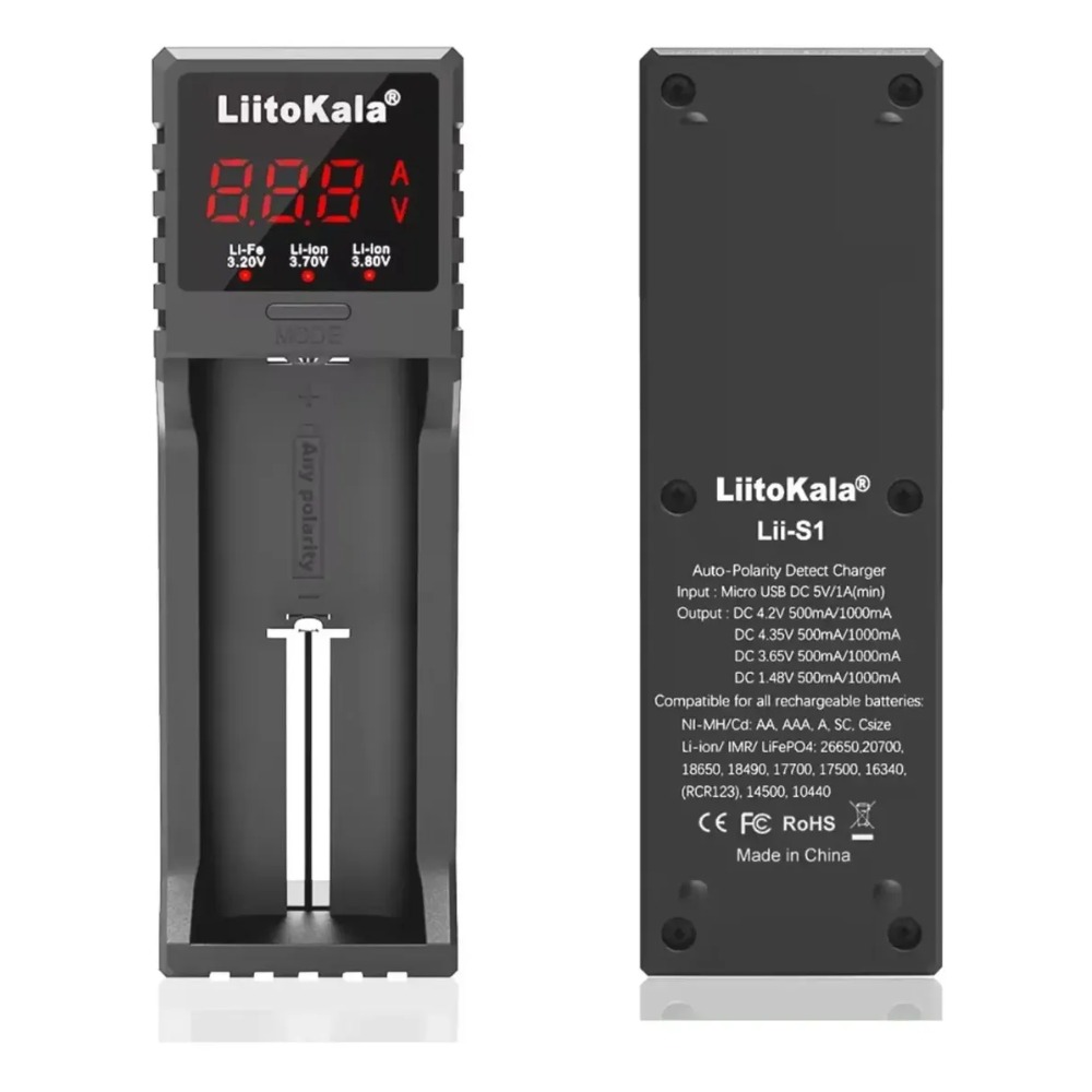 CARGADOR UNIVERSAL PARA BATERÍAS 18650 AA AAA LIITOKALA - 4