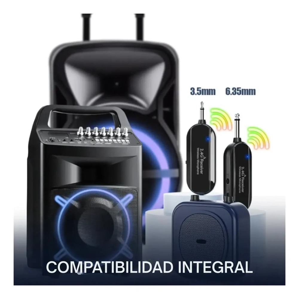 MICRÓFONO INALÁMBRICO DUAL DIADEMA Y MANO 2.4G - 10
