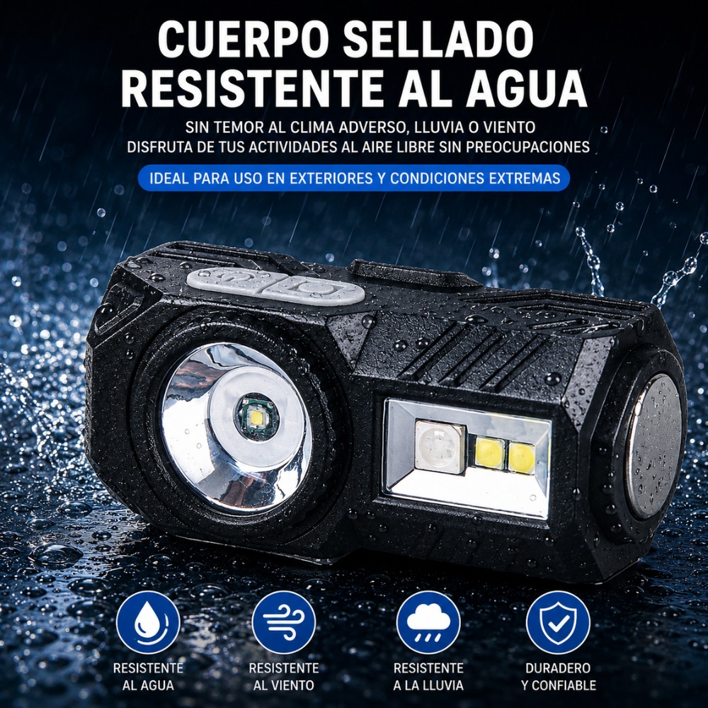LINTERNA FRONTAL PROFESIONAL LED T131 TRABAJO SENDERISMO - 4