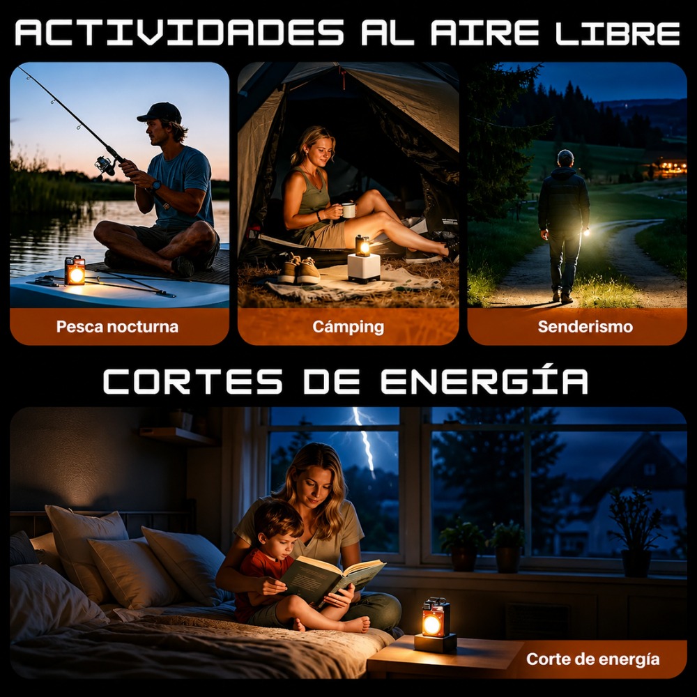 LIITOKALA XY-009 LINTERNA DE CAMPING, EMERGENCIA, TRABAJO Aleatorio - 8