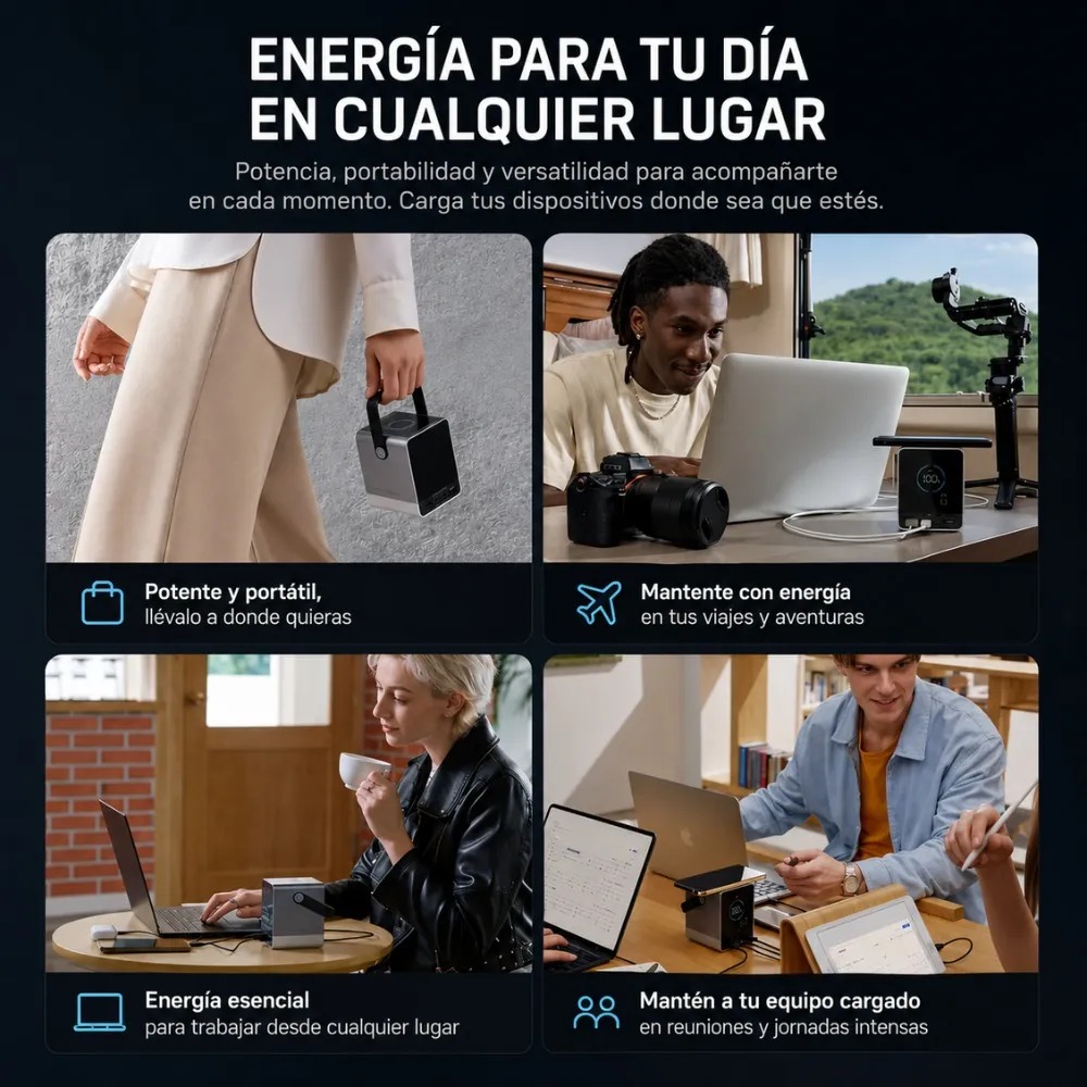 POWER BANK PORTÁTIL 40000MAH 300W PARA LAPTOP Y CELULAR - 8