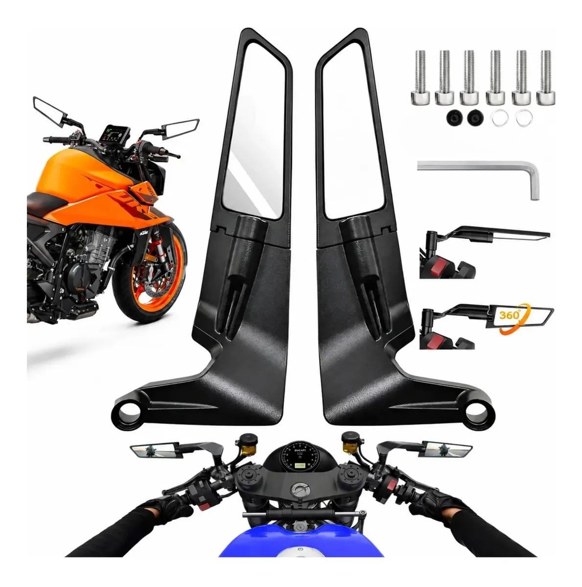 ESPEJOS ALERÓN PARA MOTO - 1