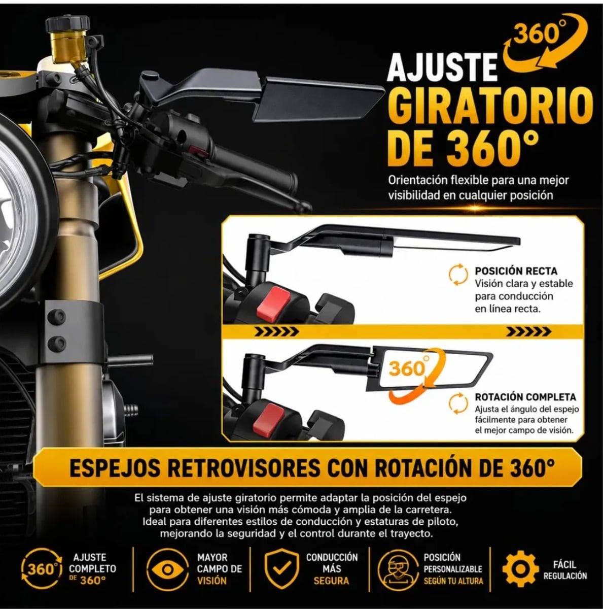 ESPEJOS ALERÓN PARA MOTO - 5