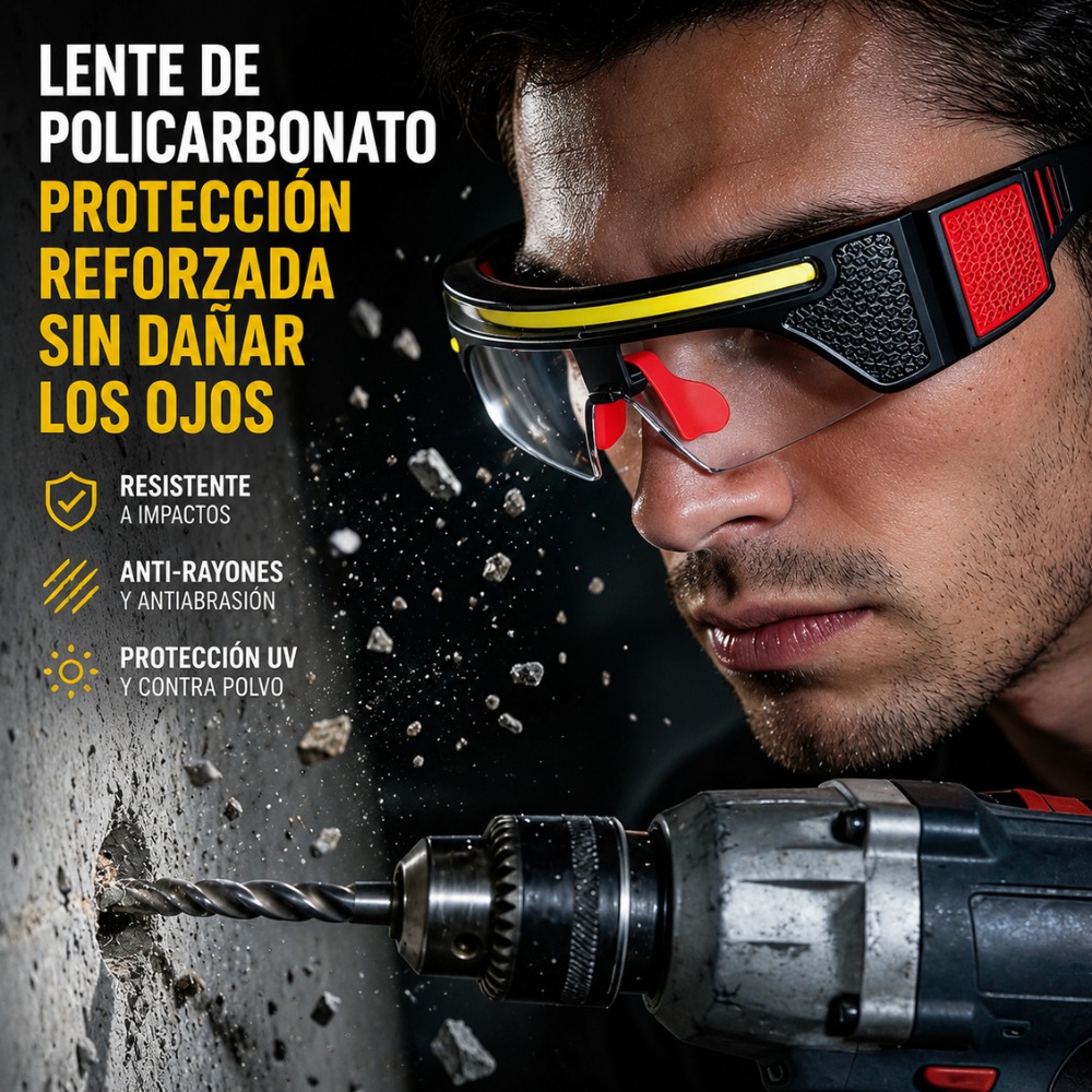 LÁMPARA FRONTAL RECARGABLE CON SENSOR INTEGRADA EN GAFAS LED - 3