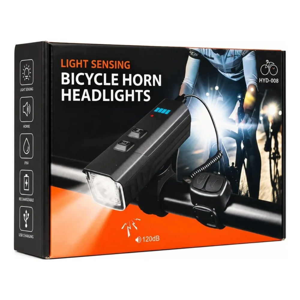 LUZ BICICLETA 1000LM CON CLAXÓN RECARGABLE USB-C - 5