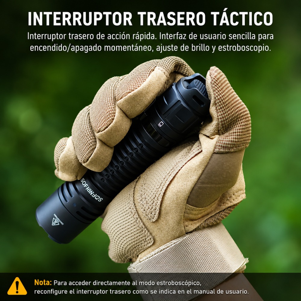 LINTERNA TÁCTICA POTENTE SOFIRN SC28 - 5