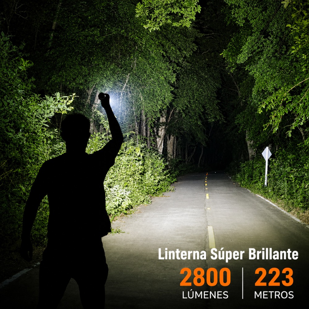 LINTERNA TÁCTICA POTENTE SOFIRN SC28 - 7
