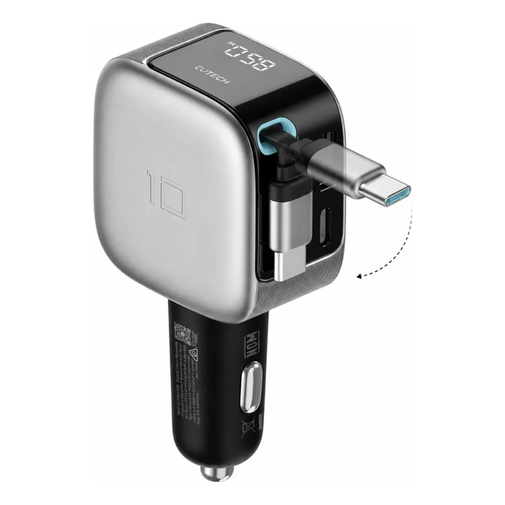 CARGADOR RÁPIDO PARA AUTO CUKTECH 100W CON PANTALLA - 1