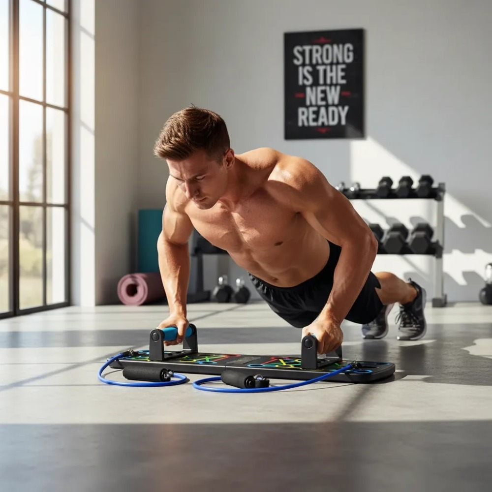 TABLERO PUSH UP BOARD COMPLETO PLANCHAS FLEXIONES CON LIGAS - 4