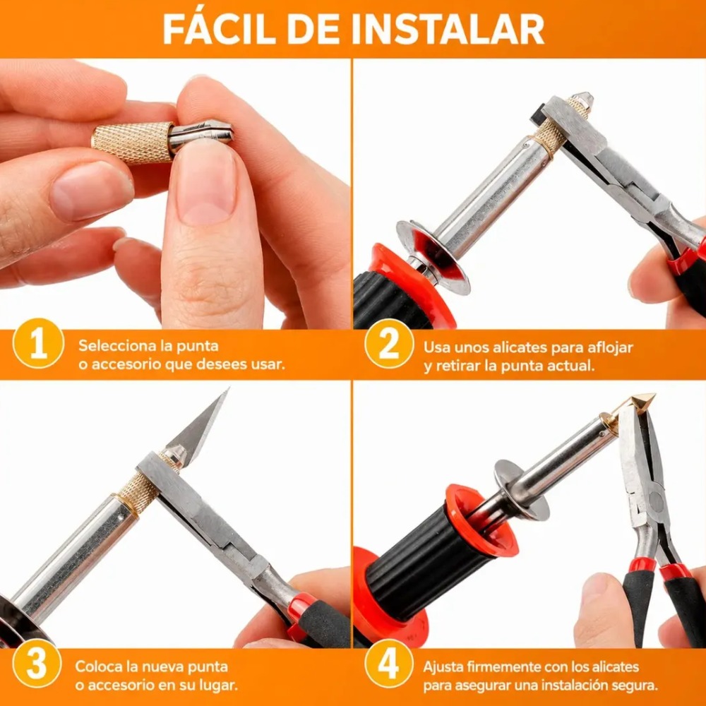 PIROGRABADOR CAUTIN PARA TRABAJOS EN CUERO Y MADERA 22 PZAS - 5
