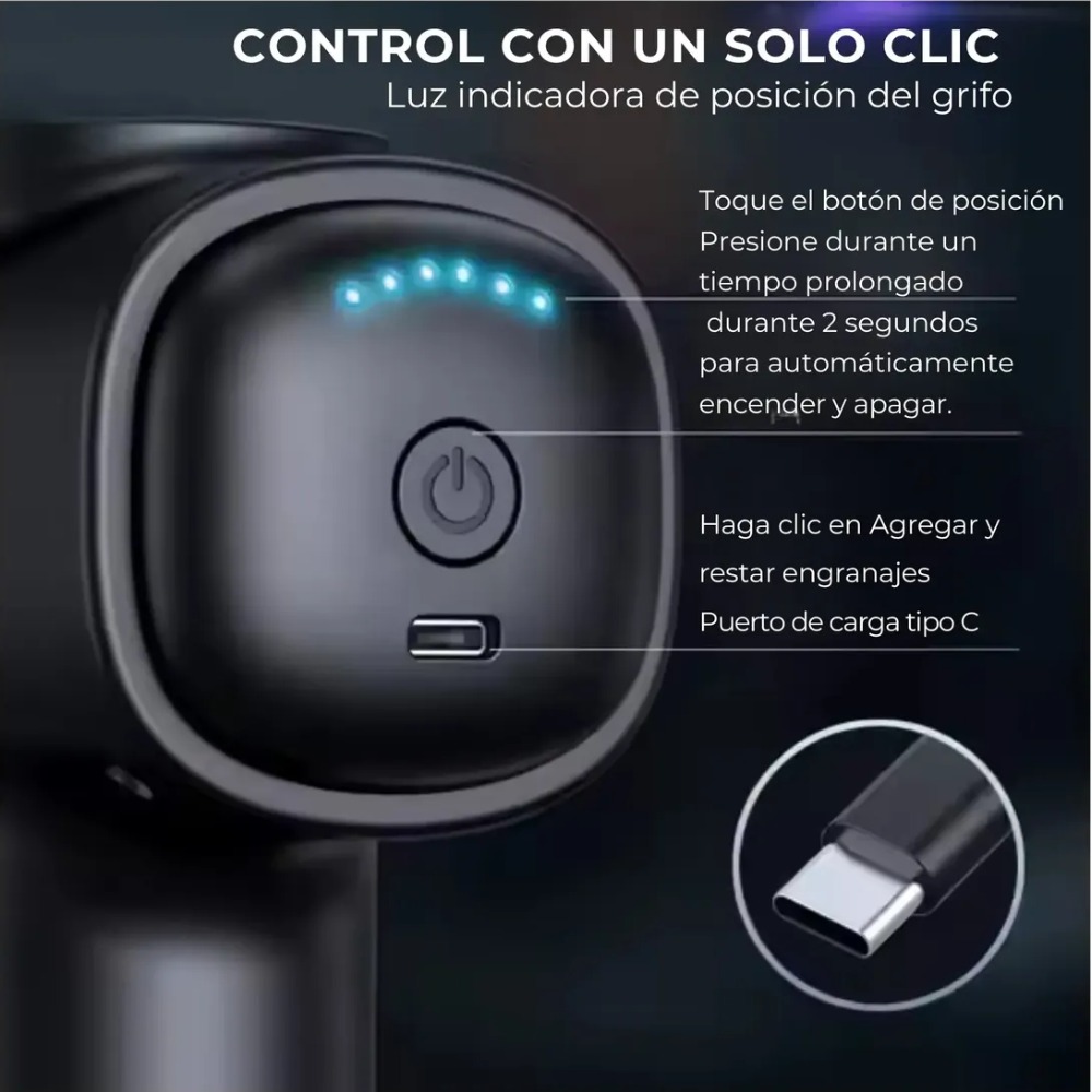 PISTOLA DE MASAJE 6 CABEZALES DE 55W ALIVIO DE DOLOR - 10