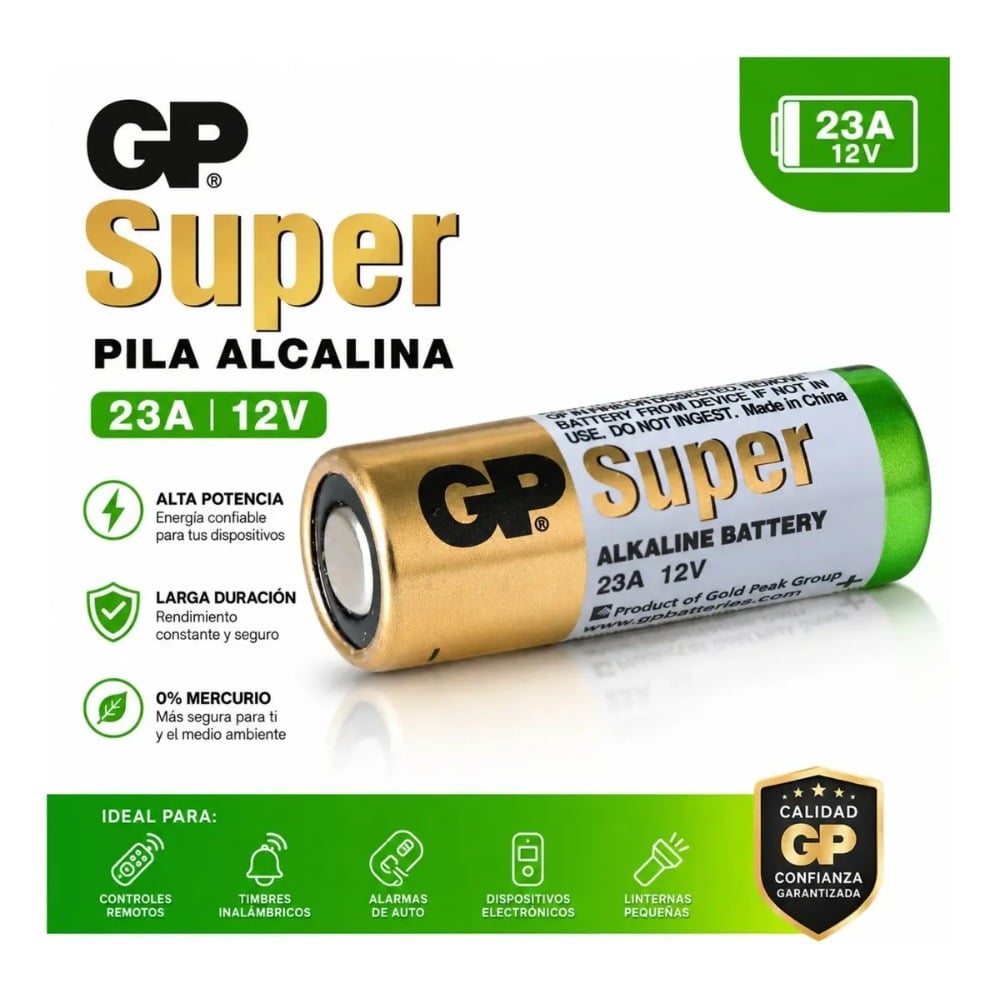 PILA GP 23A ALCALINA , BLISTER X 5 UNIDADES - 3