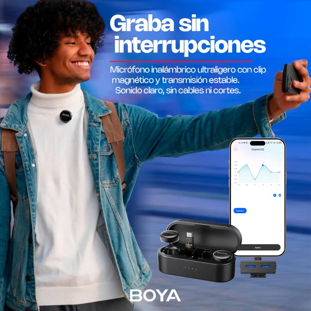 MICRÓFONO INALÁMBRICO PROFESIONAL BOYALINK 3 USBC - 5