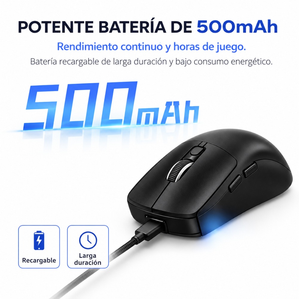 MOUSE INALÁMBRICO RECARGABLE TIPO C PARA LAPTOP PC - 5