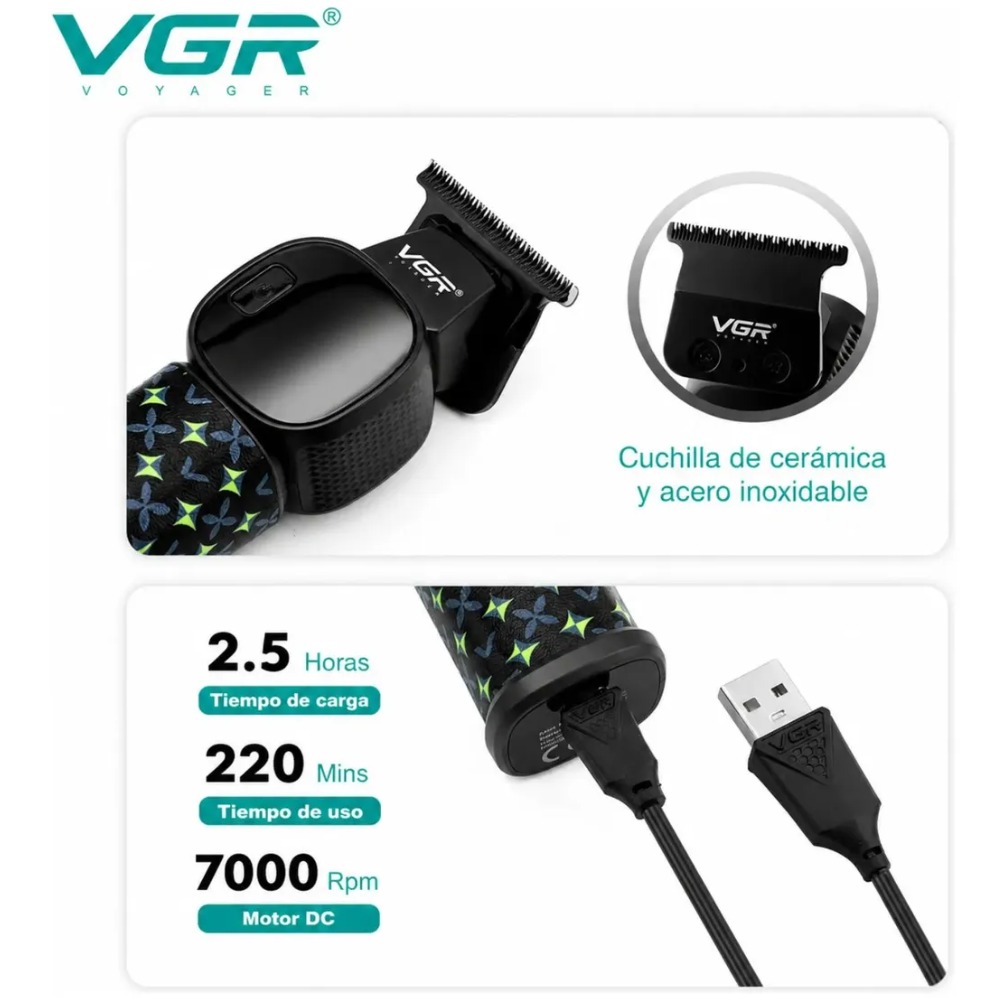 CORTADORA DE PELO Y BARBA PROFESIONAL RECARGABLE USB C - 3