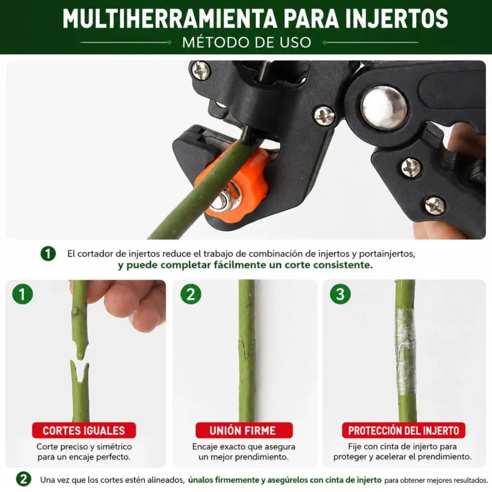 TIJERA INJERTADORA MANUAL PARA PLANTAS Y FRUTALES - 4