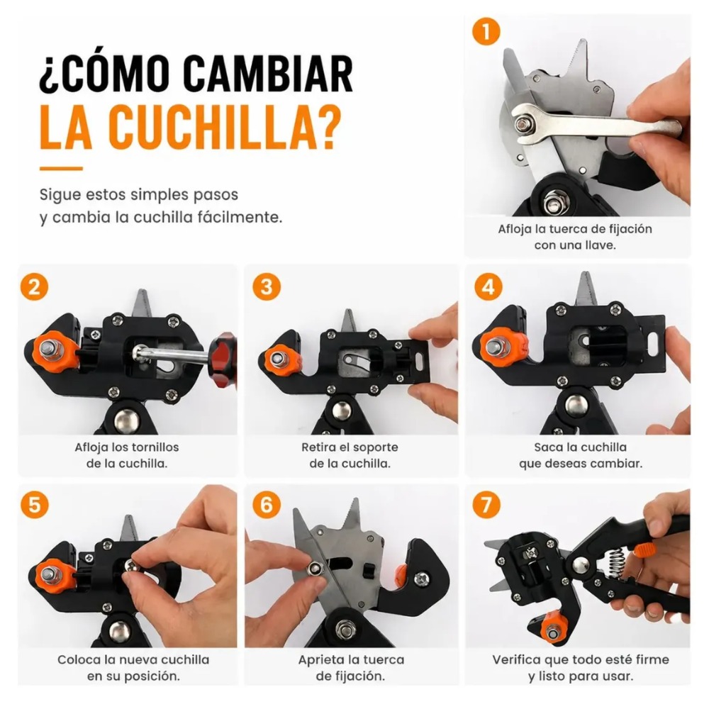 TIJERA INJERTADORA MANUAL PARA PLANTAS Y FRUTALES - 9