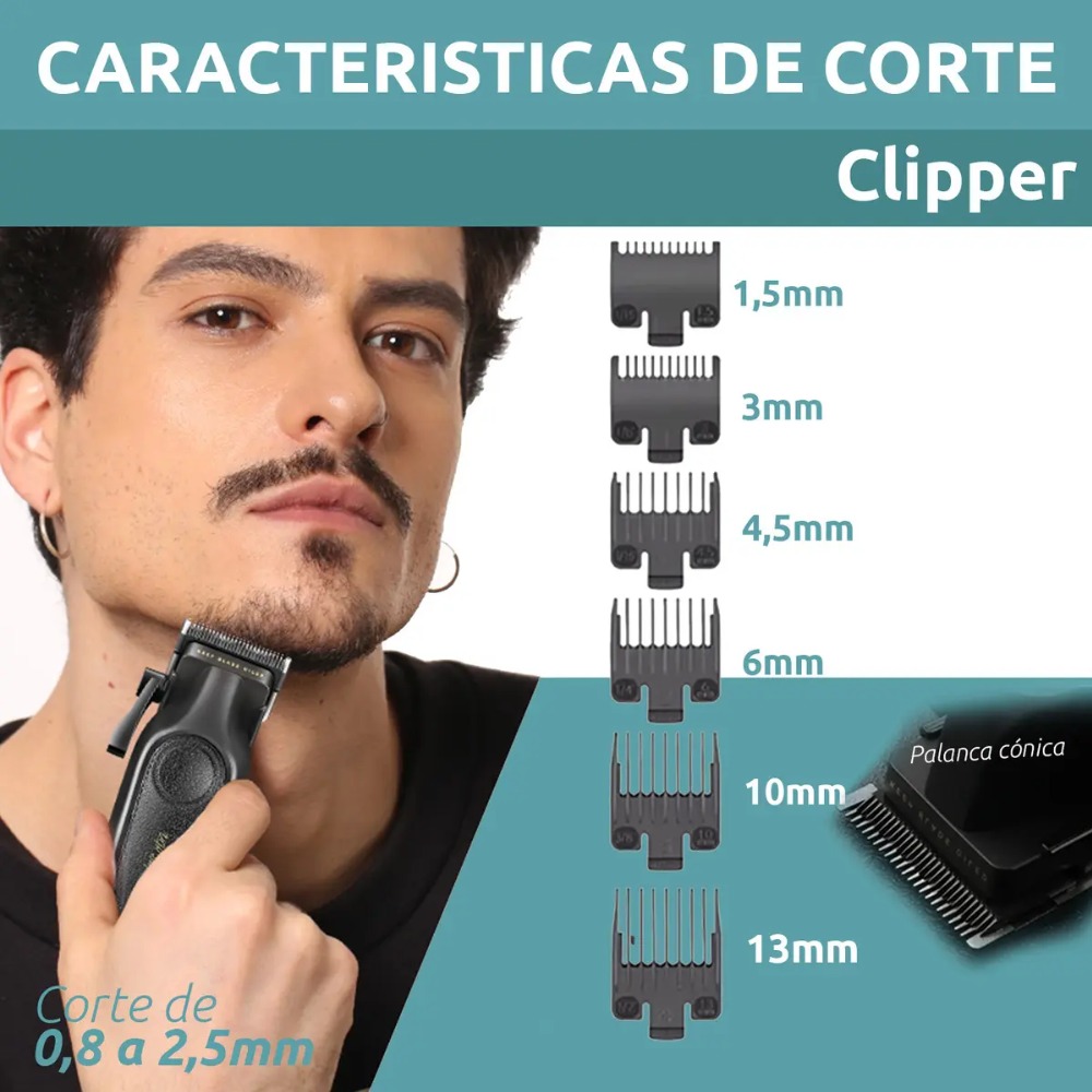 CORTADORA DE PELO VGR V-197 INALAMBRICA CUCHILLA DLC 7000RPM - 5