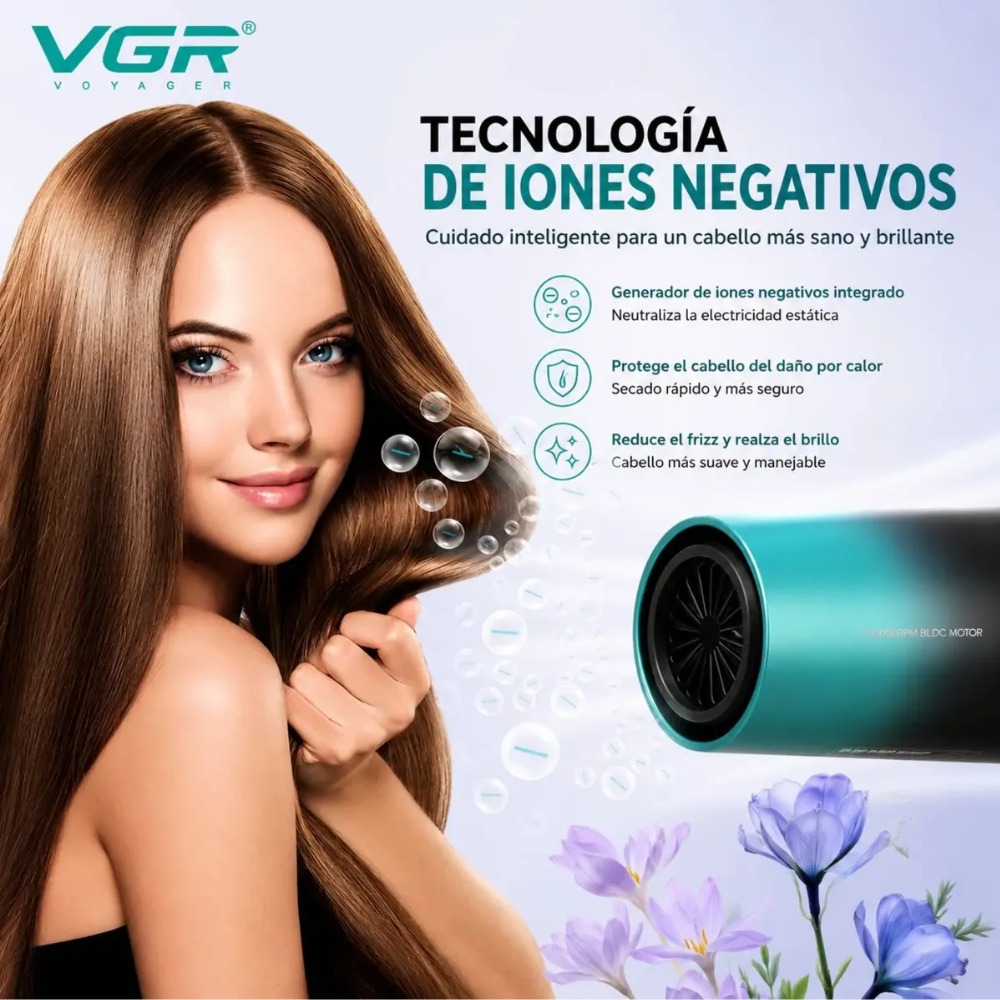SECADOR DE PELO PROFESIONAL 2200W MOTOR BLDC 110000 RPM - 3
