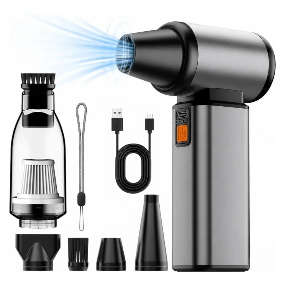 SOPLADOR DE AIRE ELÉCTRICO 130000 RPM PARA PC Y AUTO - 1