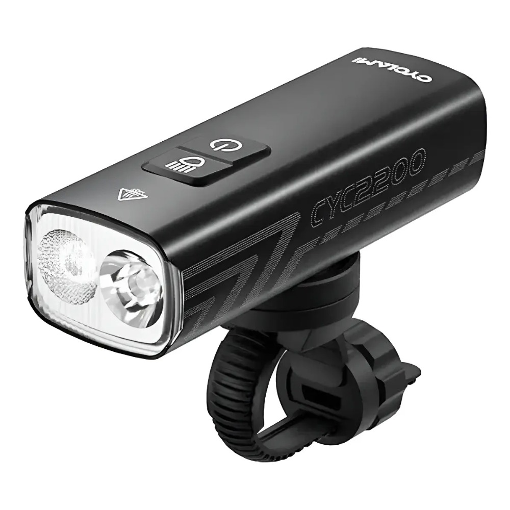 LUZ DELANTERA LED PARA BICICLETA 2200 LÚMENES RECARGABLE USB - 1