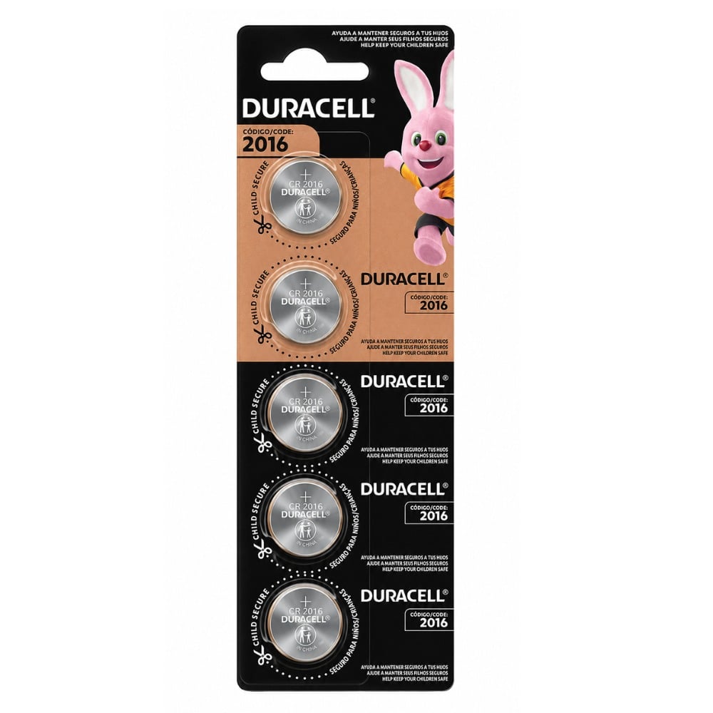 PILA DURACELL CR2016 MONEDA 3V LITIO PACK 5 UNIDADES - 1