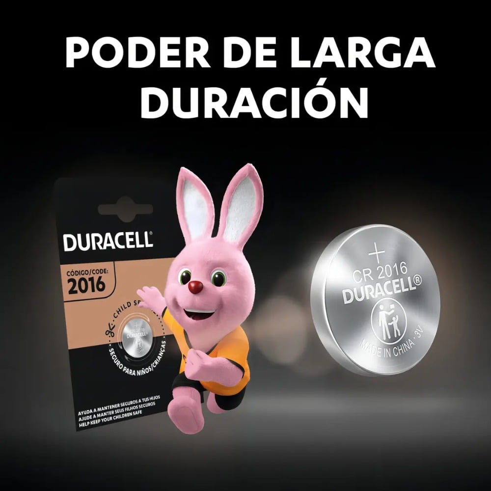 PILA DURACELL CR2016 MONEDA 3V LITIO PACK 5 UNIDADES - 3