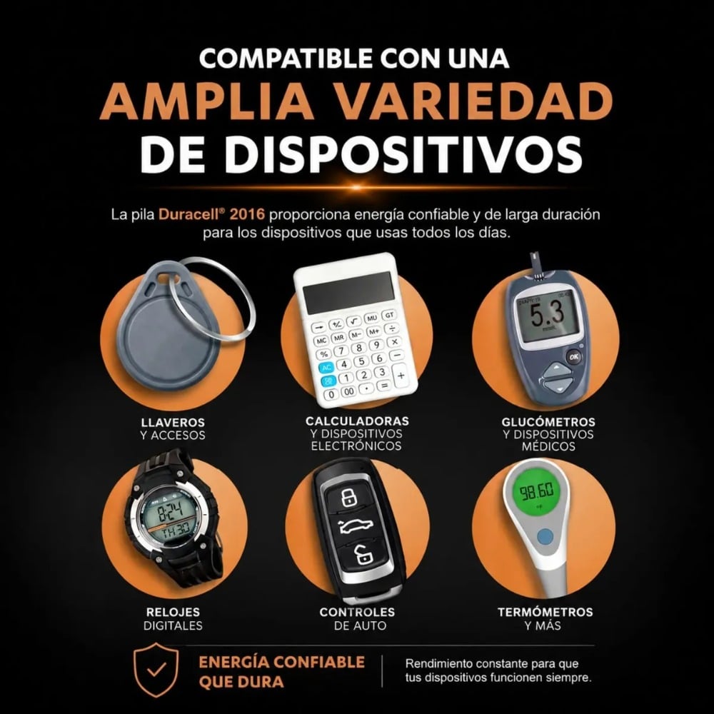 PILA DURACELL CR2016 MONEDA 3V LITIO PACK 5 UNIDADES - 4