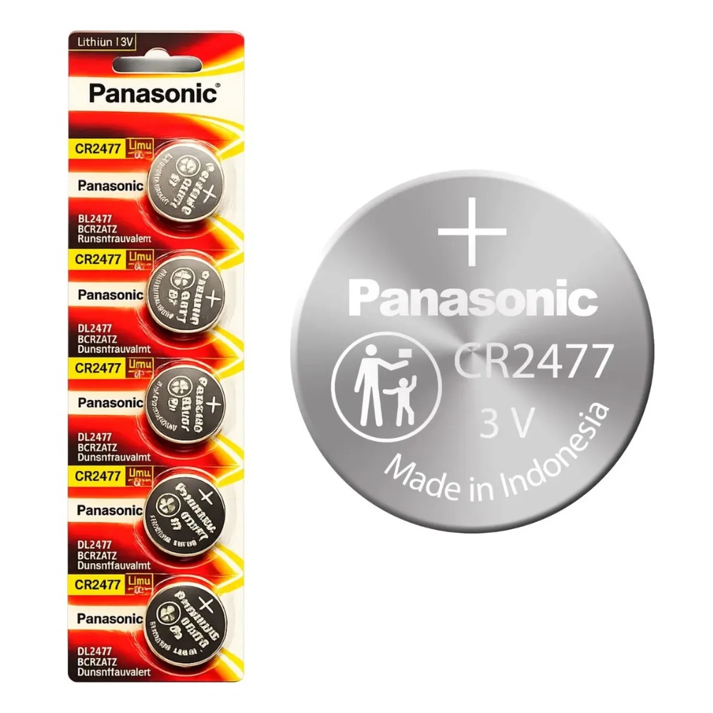 PACK 5 PILAS PANASONIC CR2477 3V LITIO 1000MAH - 1