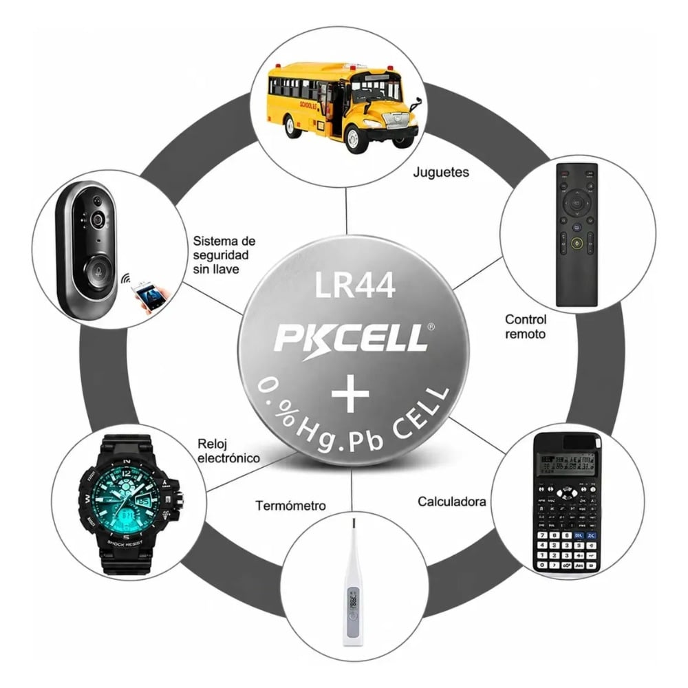 PKCELL PILAS BOTÓN LR44 AG13 PARA JUGUETES Y CONTROLES X10 - 2