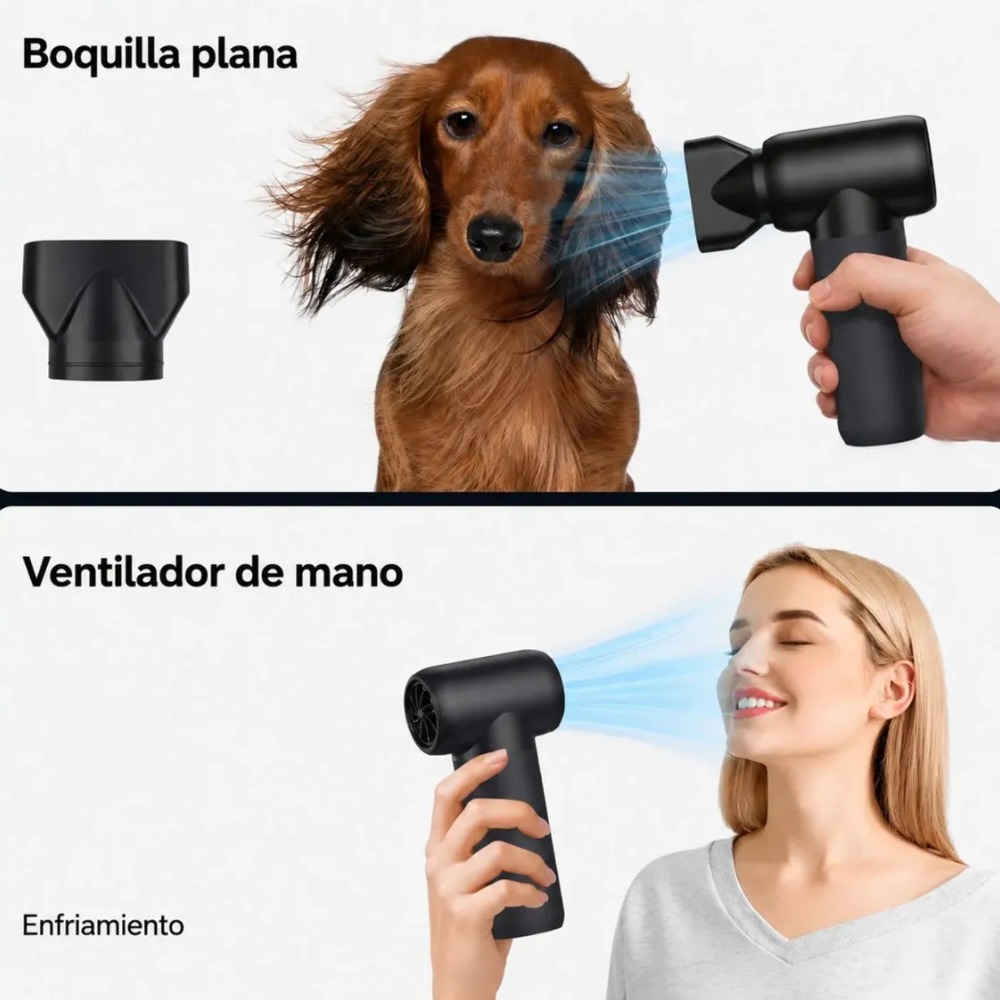 SOPLADOR DE AIRE POTENTE 180000 RPM 9000MAH 3 VELOCIDADES - 4