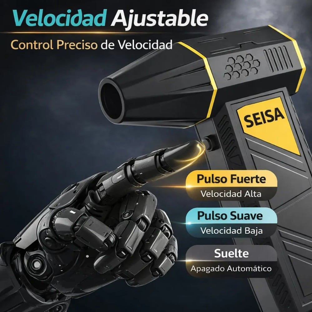 SOPLADOR DE AIRE INALÁMBRICO 120W 11000RPM 3 VELOCIDADES - 5