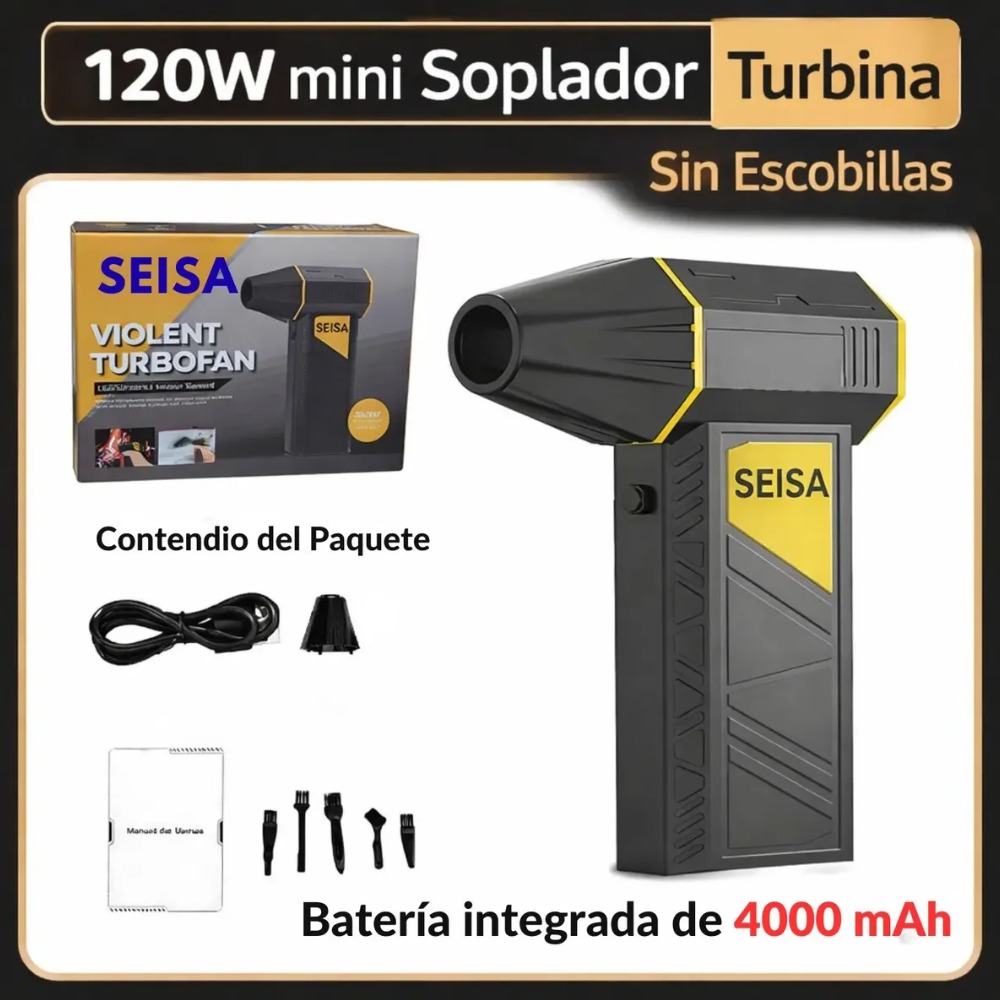 SOPLADOR DE AIRE INALÁMBRICO 120W 11000RPM 3 VELOCIDADES - 7