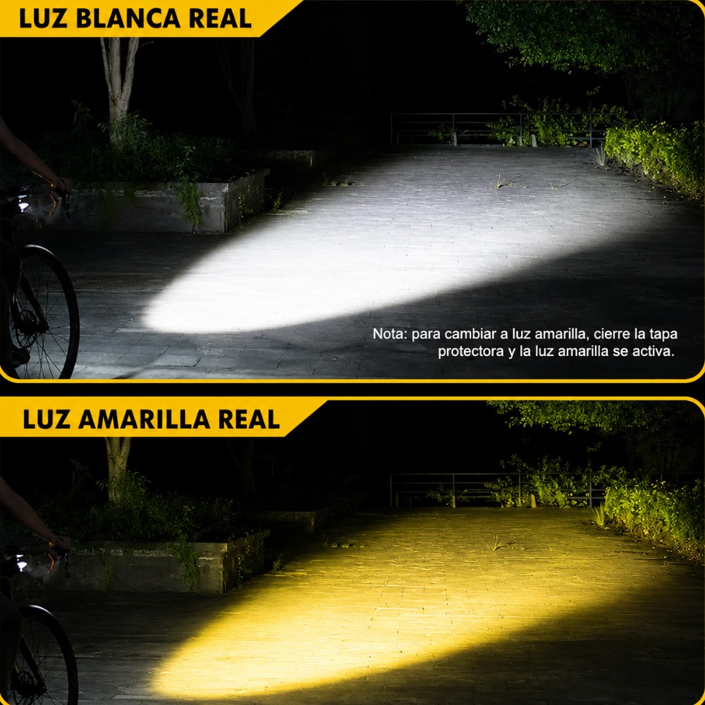 LUZ DELANTERA BICICLETA ANTINIEBLA 650 LM RECARGABLE USB-C - 6