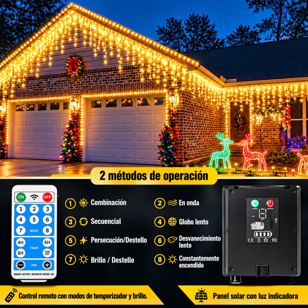 LUCES DE NAVIDAD CASCADA 500 LED 12 METROS - 6