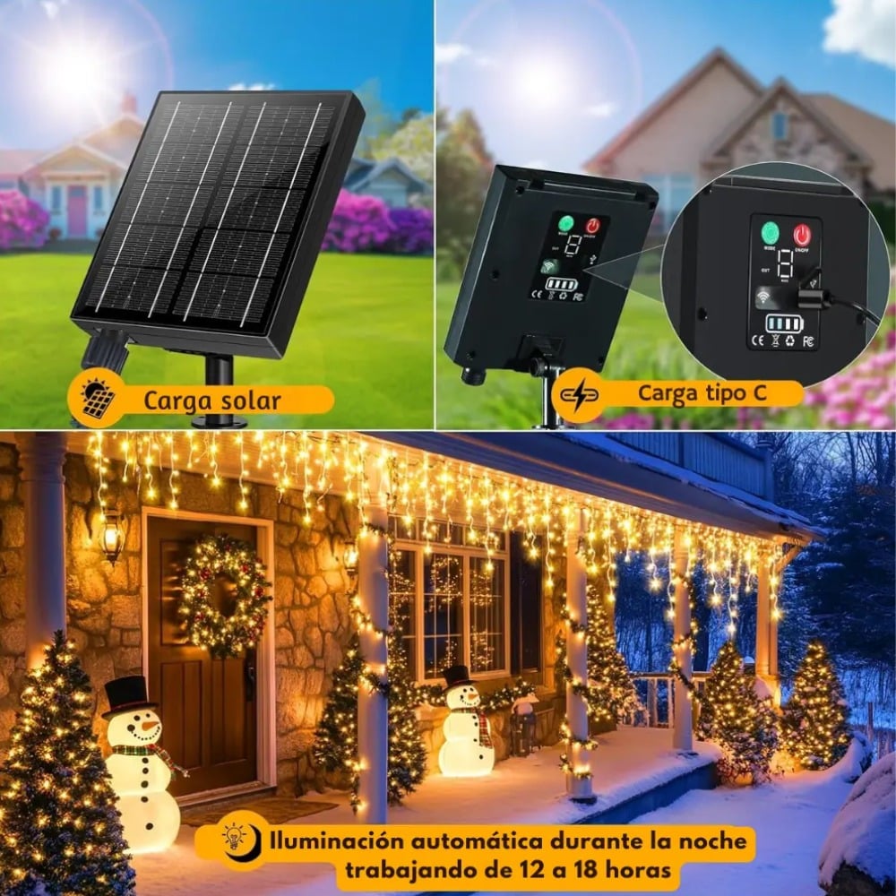 LUCES DE NAVIDAD CASCADA 600 LED 18 METROS - 4