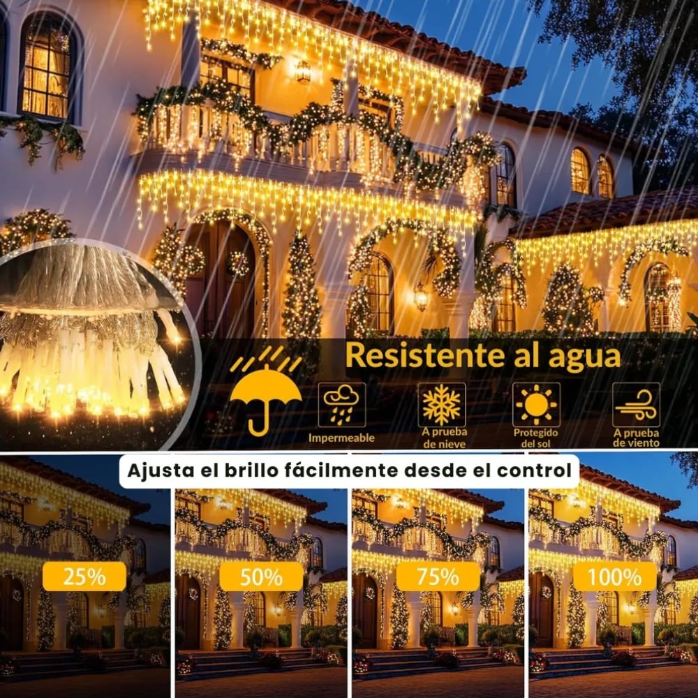 LUCES DE NAVIDAD CASCADA 600 LED 18 METROS - 5