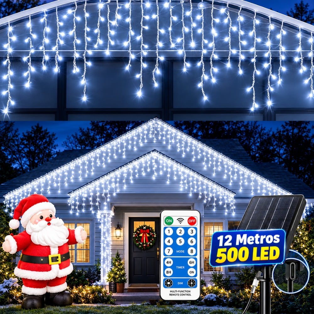 LUCES DE NAVIDAD CASCADA 500 LED 12 METROS BLANCO - 1