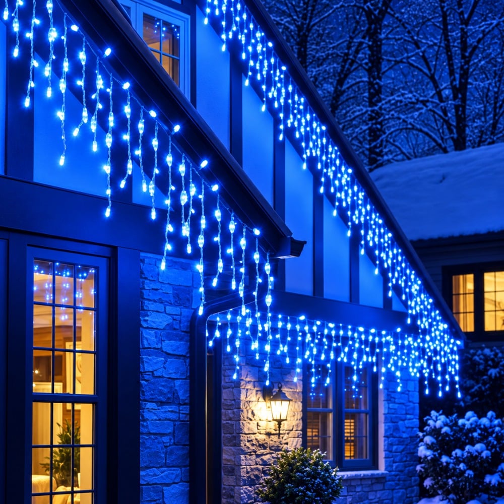 LUCES DE NAVIDAD CASCADA 500 LED 12 METROS AZUL - 2