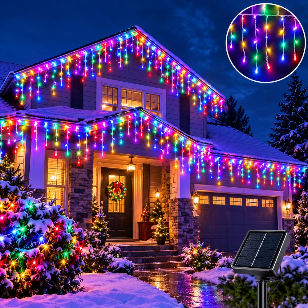 LUCES DE NAVIDAD CASCADA 400 LED 10 METROS MULTICOLOR - 1