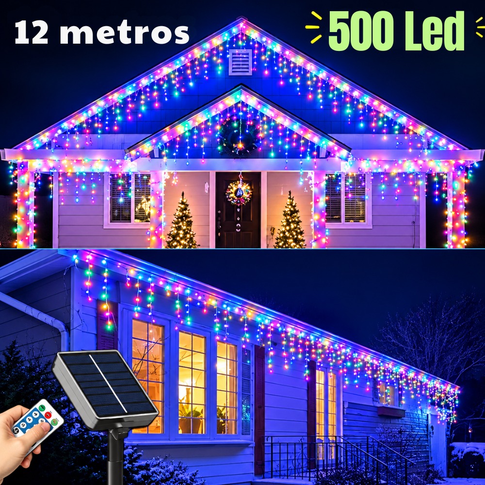 LUCES DE NAVIDAD CASCADA 500 LED 12 METROS MULTICOLOR - 2
