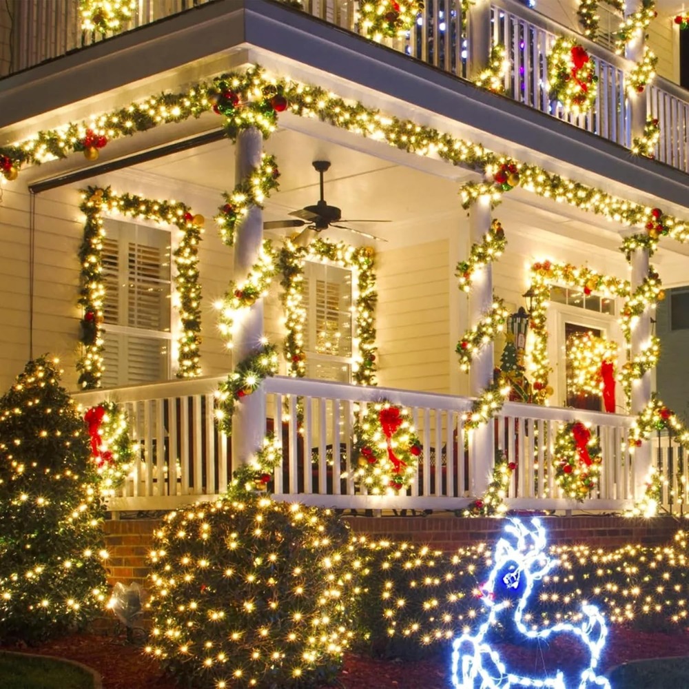 LUCES NAVIDEÑAS LINEAL EMPAVONADO 50 METROS - 7