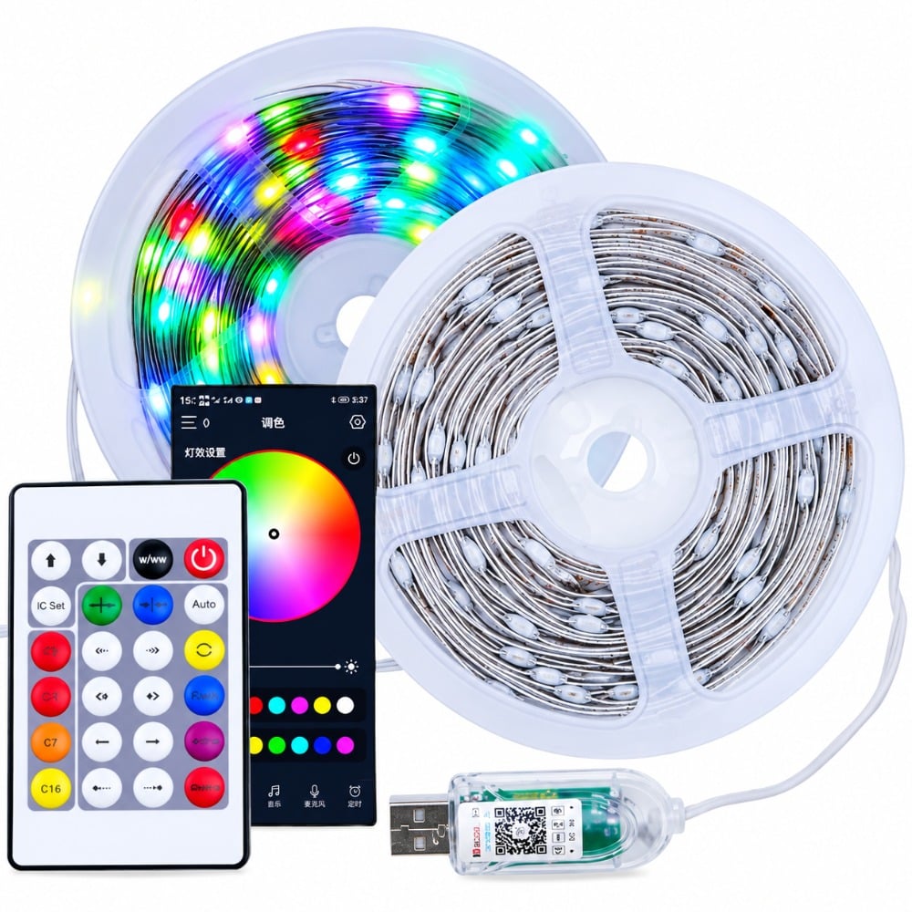 LUCES LED DECORATIVAS INTELIGENTES RGB NAVIDEÑAS 10 METROS - 1