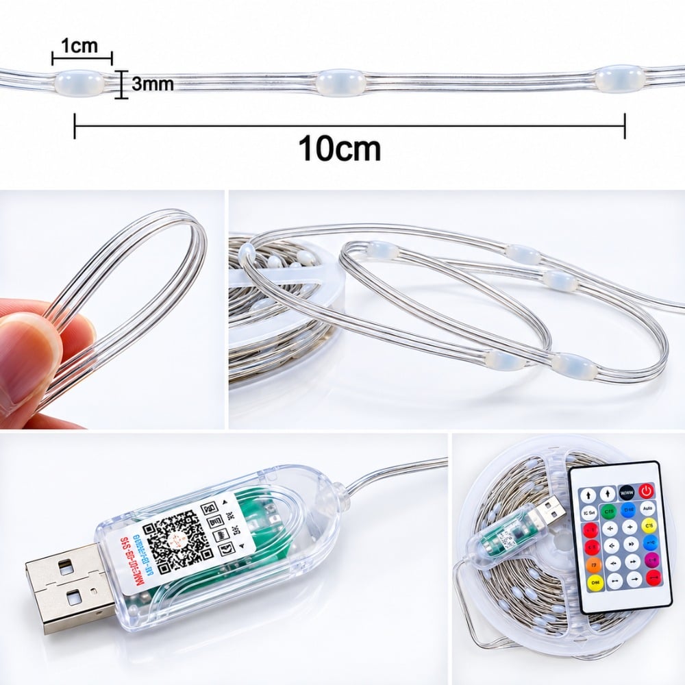 LUCES LED DECORATIVAS INTELIGENTES RGB NAVIDEÑAS 10 METROS - 2