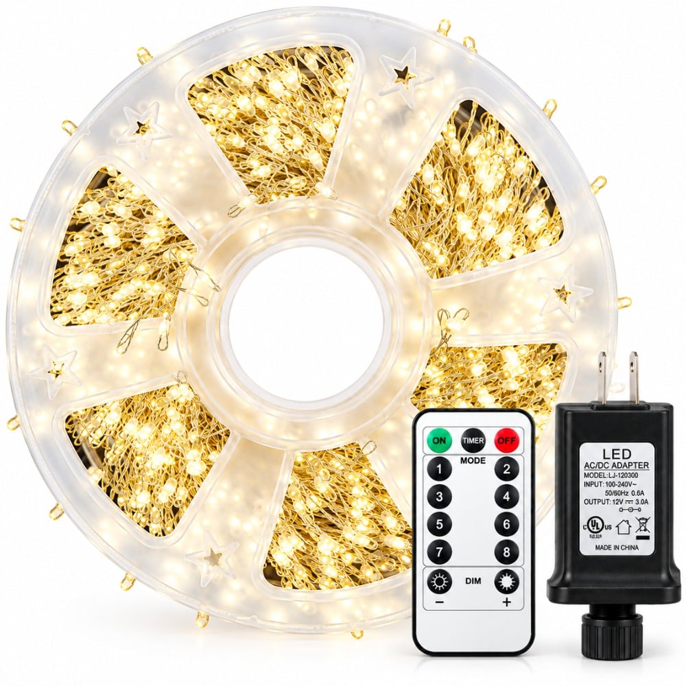 LUCES NAVIDEÑAS HADA ESPIGA 100 MT CON CONTROLADOR 2000 LED - 2