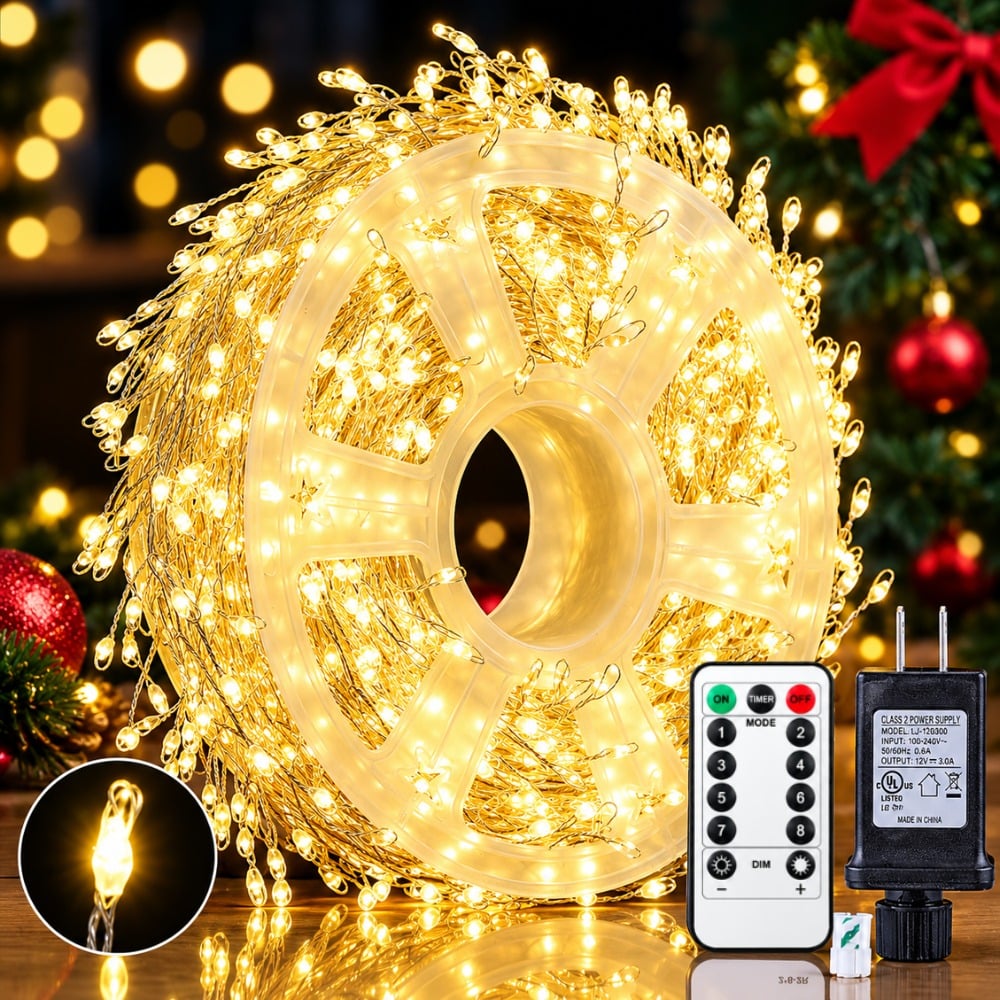LUCES NAVIDEÑAS HADA ESPIGA 100 MT CON CONTROLADOR 2000 LED - 6